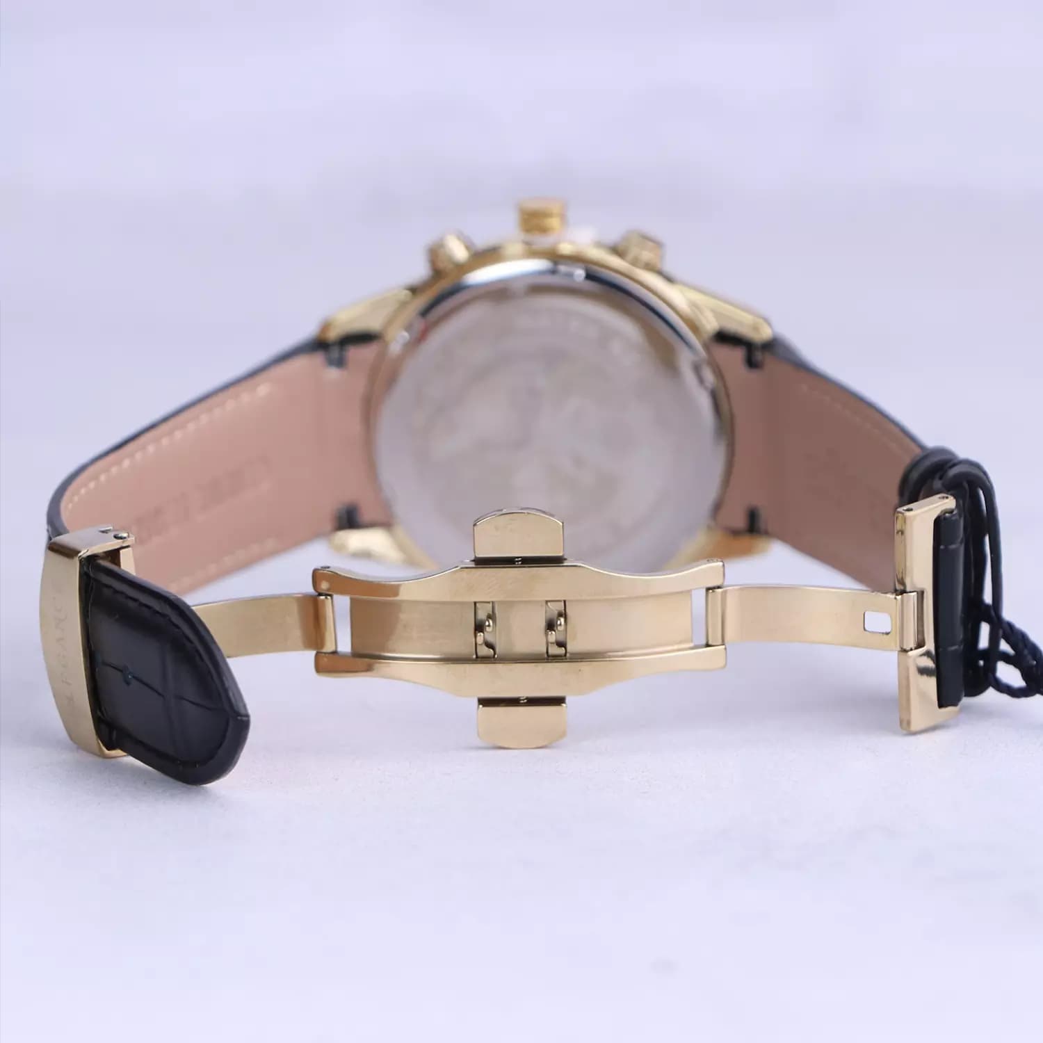 ساعت مچی مردانه الگانس چرم مشکی صفحه قهوه ای G 1237/11 — تصویر ۲