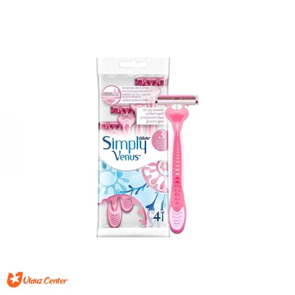 خودتراش دو تیغه Gillete مدل Simply Venus بسته 5 عددی