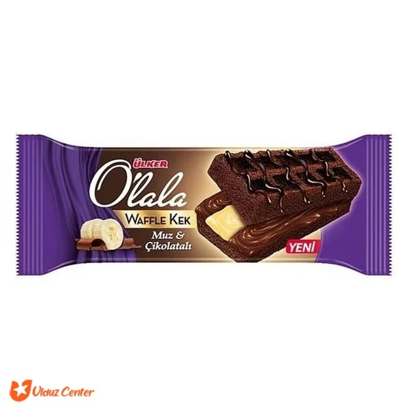 ویفر موز و شکلات اولکر مدل olala وزن 70 گرم