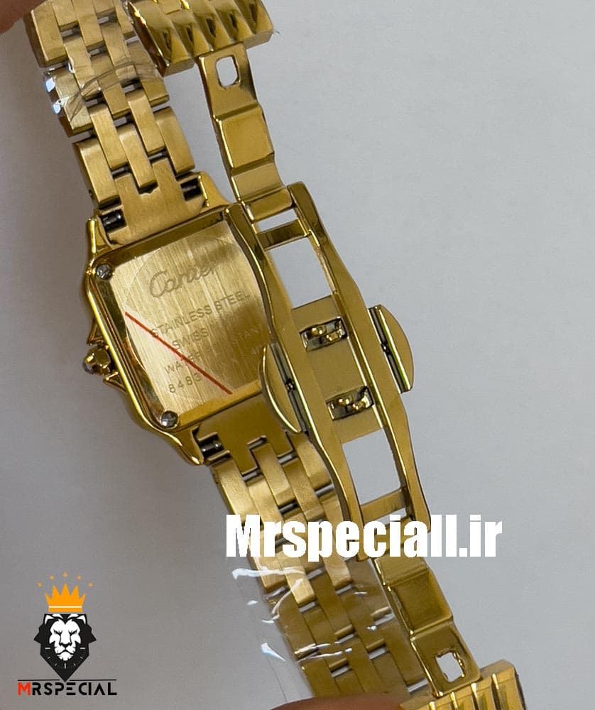 ساعت مچی زنانه کارتیه پنتر طلایی سایز مدیوم CARTIER PANTHRE 020548 — تصویر ۵