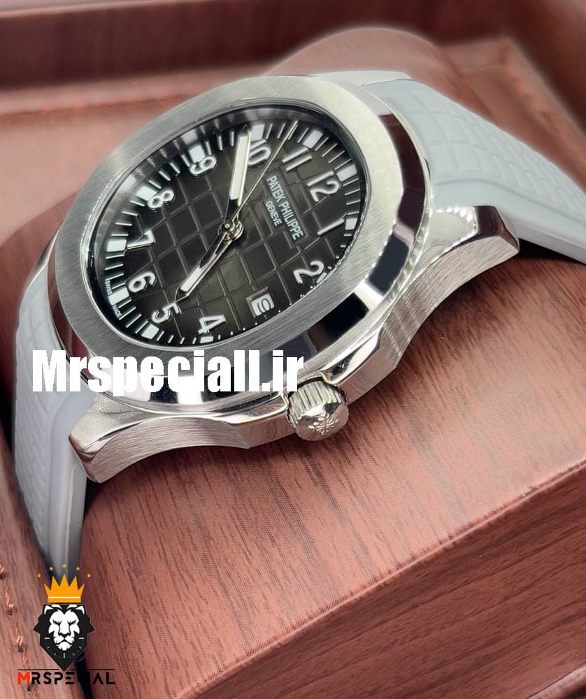ساعت مردانه پتک فیلیپ اکوانات اتوماتیک بند رابر صفحه طوسی 020542 Patek Philippe Aquanaut — تصویر ۳