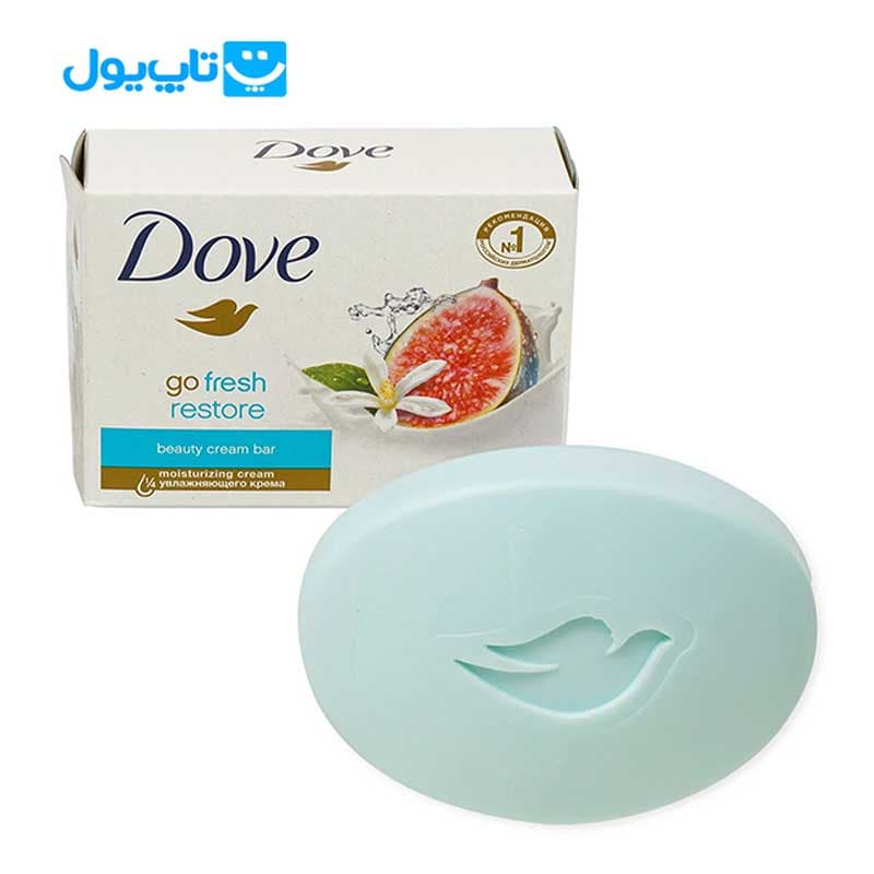 صابون کرمی داو Dove مدل go fresh restore انجیر آبی و شکوفه پرتقال وزن 100 گرم — تصویر ۲