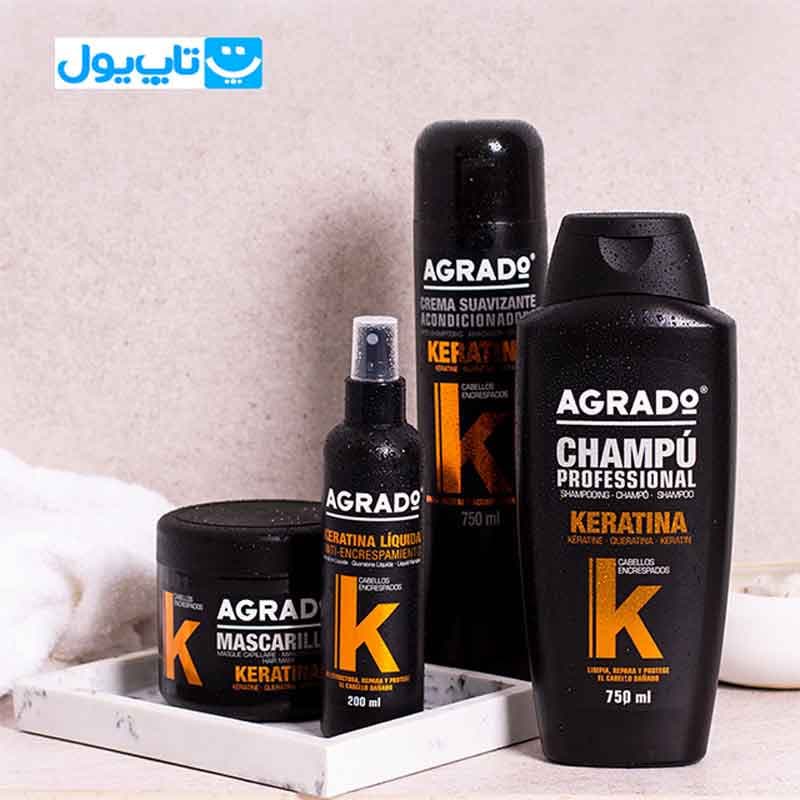 ماسک مو آگرادو AGRADO مدل KERATINA کراتین صاف کننده مو حجم 500 میلیلیتر — تصویر ۵