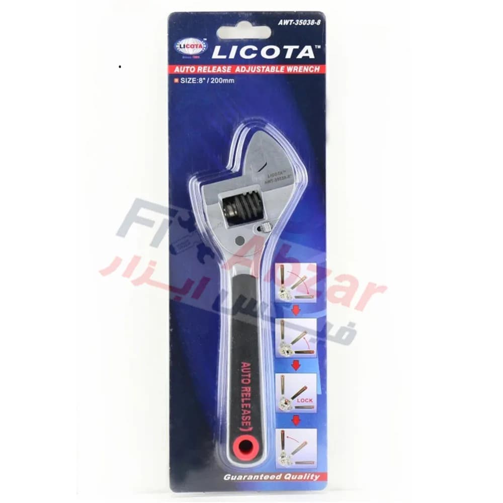 آچار فرانسه اتوماتیک لیکوتا مدل AWT-35038-08 — تصویر ۲