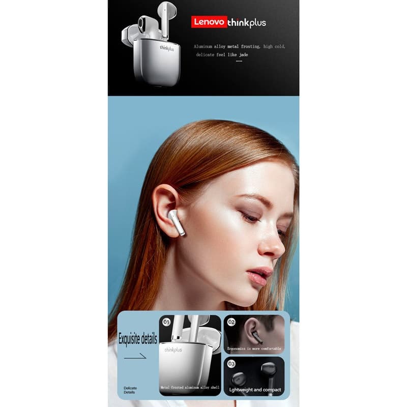 هدفون بی سیم لنوو مدل Live Pods XT99 — تصویر ۸