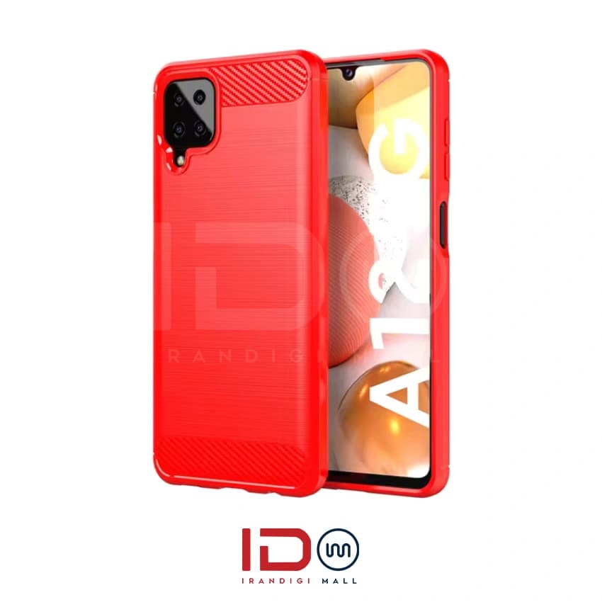 قاب فیبر کربن گوشی سامسونگ مدل Samsung Galaxy A12 برند rugged armor رنگ آبی — تصویر ۲