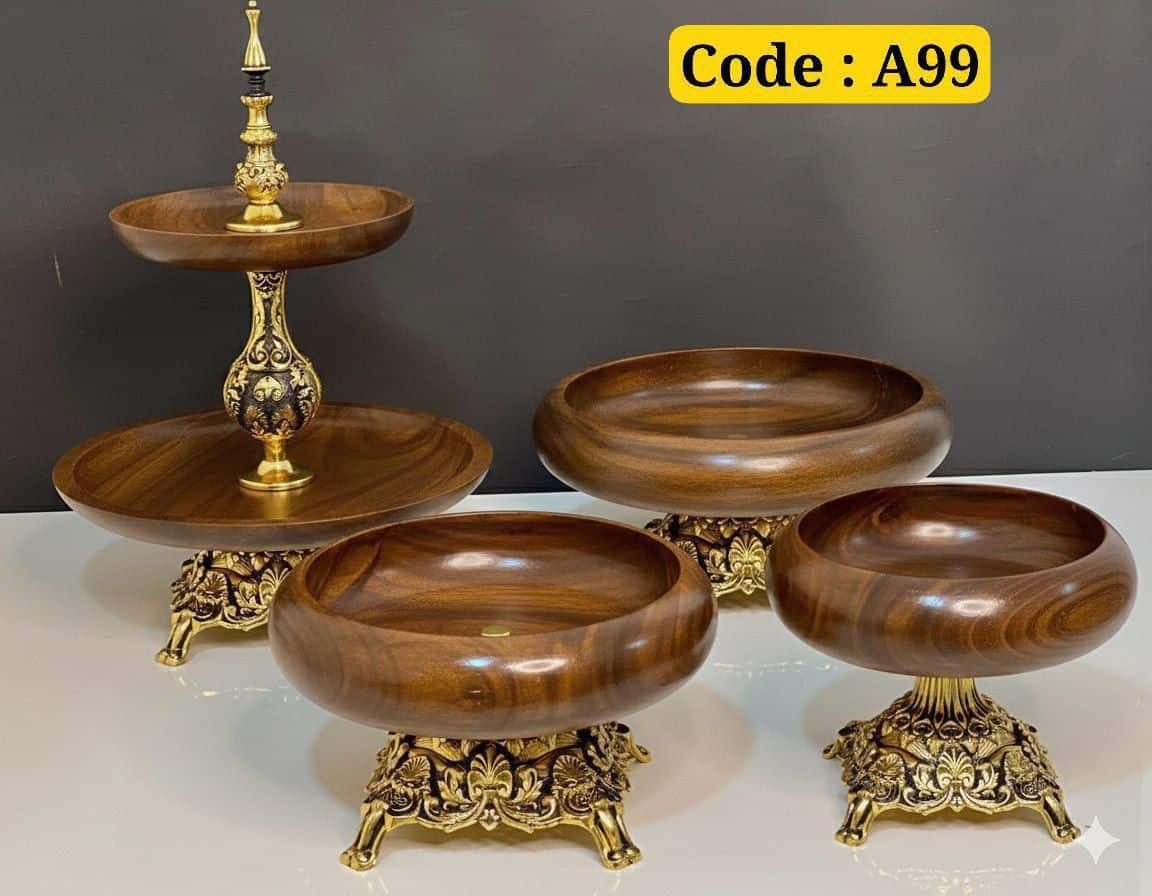 سرویس پذیرایی چوبی پایه سلطنتی کد wood-saltanati400-A99