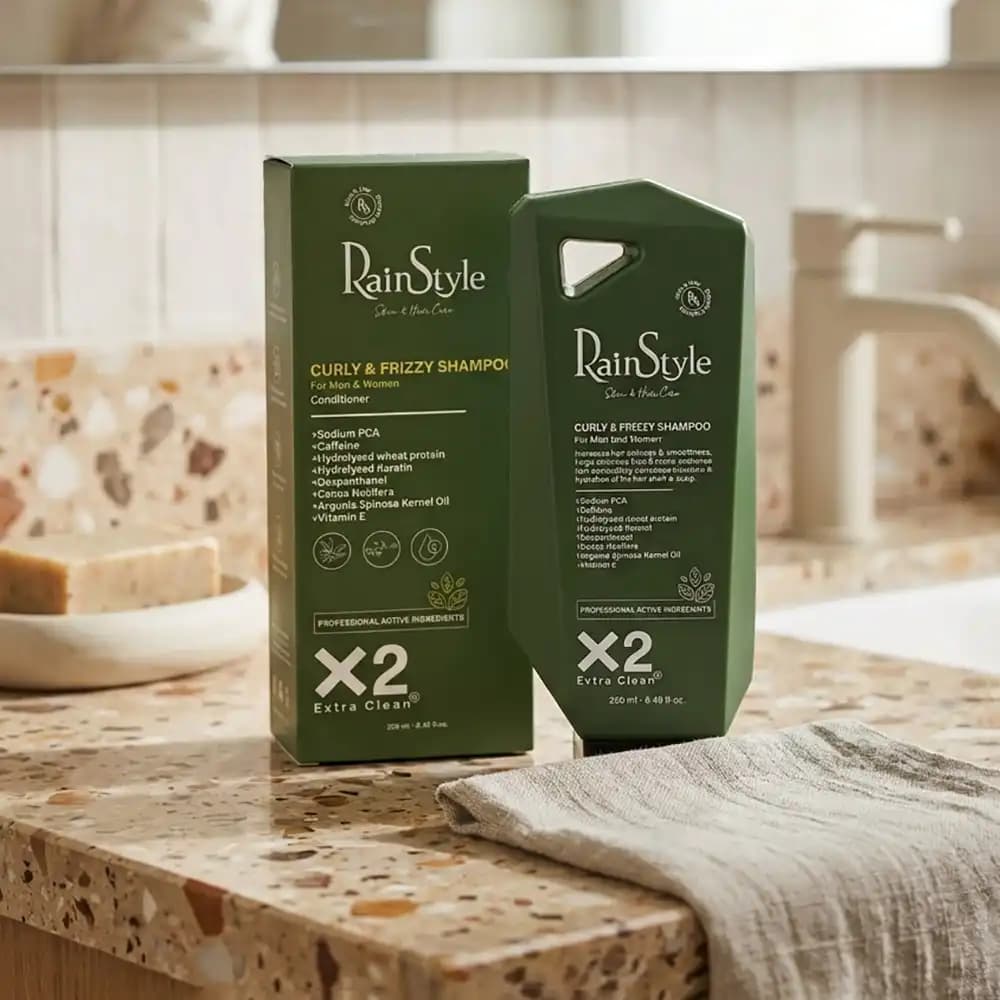شامپو موهای مجعد، وز و کراتینه رین استایل (RainStyle) Curly & Frizzy حجم 250 میلی لیتری — تصویر ۴