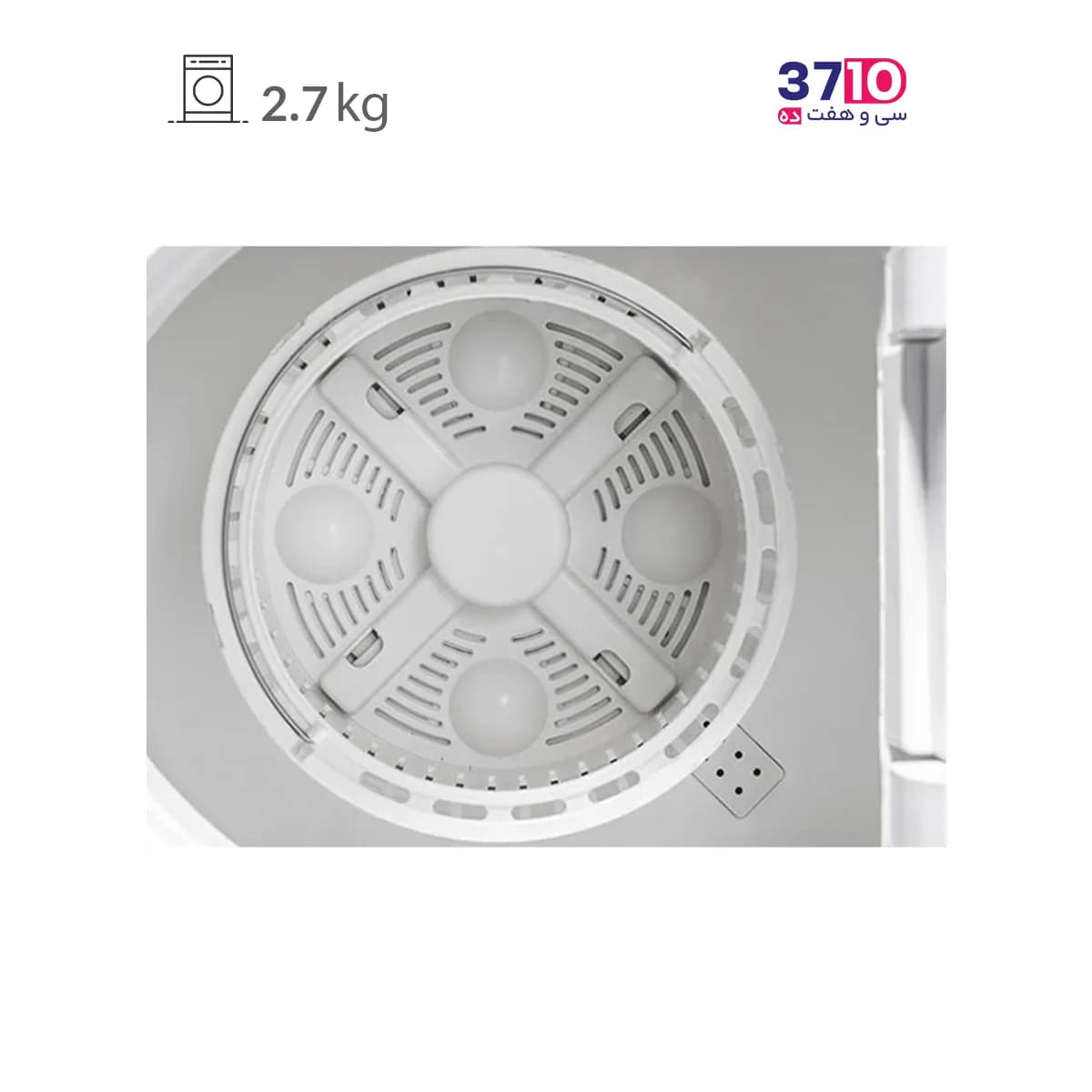 مینی واش جنرال تکنیک General Technic مدل SH-MW 2715 سفید نقره ای 2.7 کیلویی — تصویر ۳