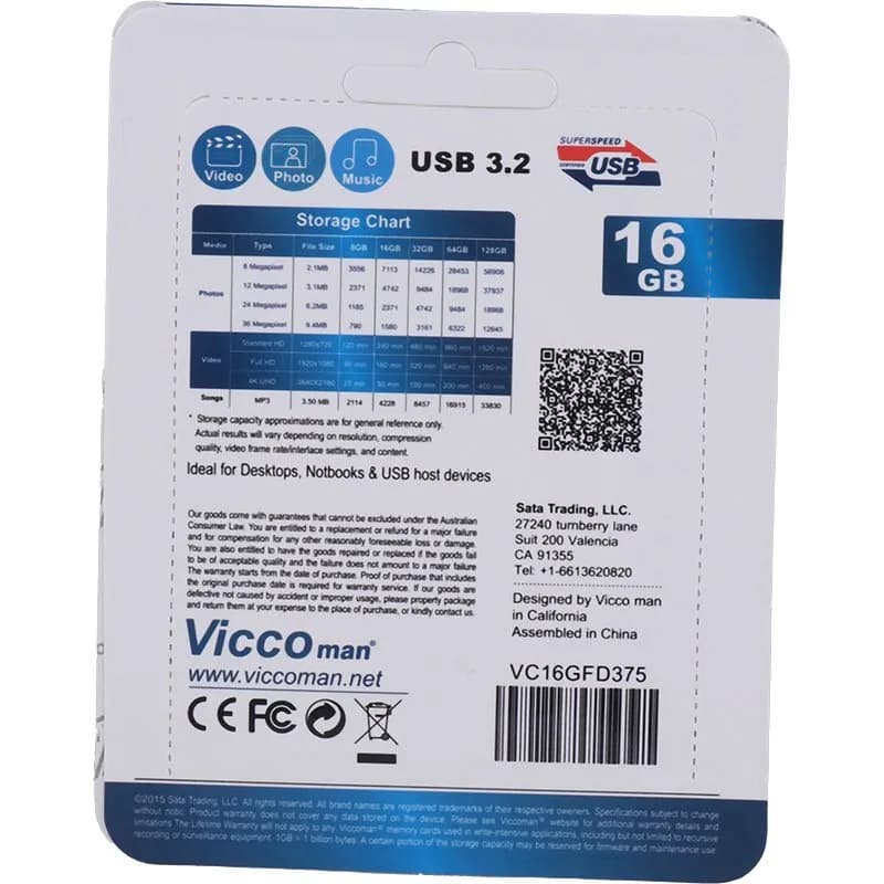 فلش مموری ویکومن مدل VC375 USB3.2 ظرفیت 16 گیگابایت — تصویر ۲