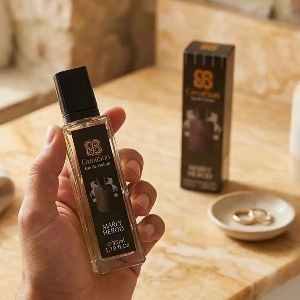 عطر جیبی مردانه گریت سان (GreatSun) مدل Marly Herod حجم ۳۵ میلیلیتر — تصویر ۳