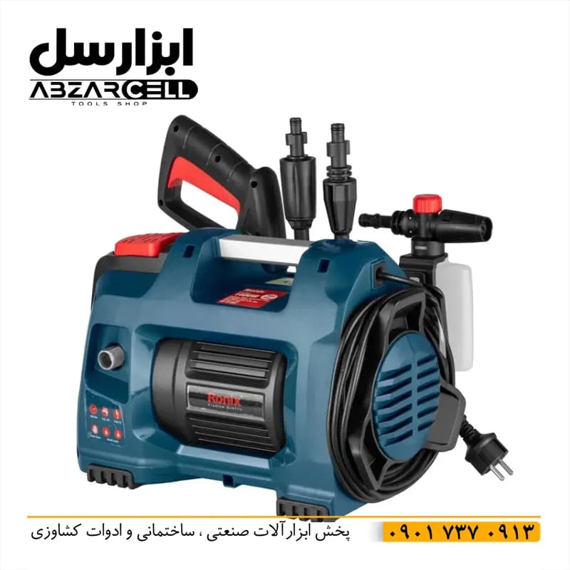 کارواش ذغالی 100 بار رونیکس مدل RP-U100C| موتور مس 1.88 اسب| ضمانت 12 ماه — تصویر ۴