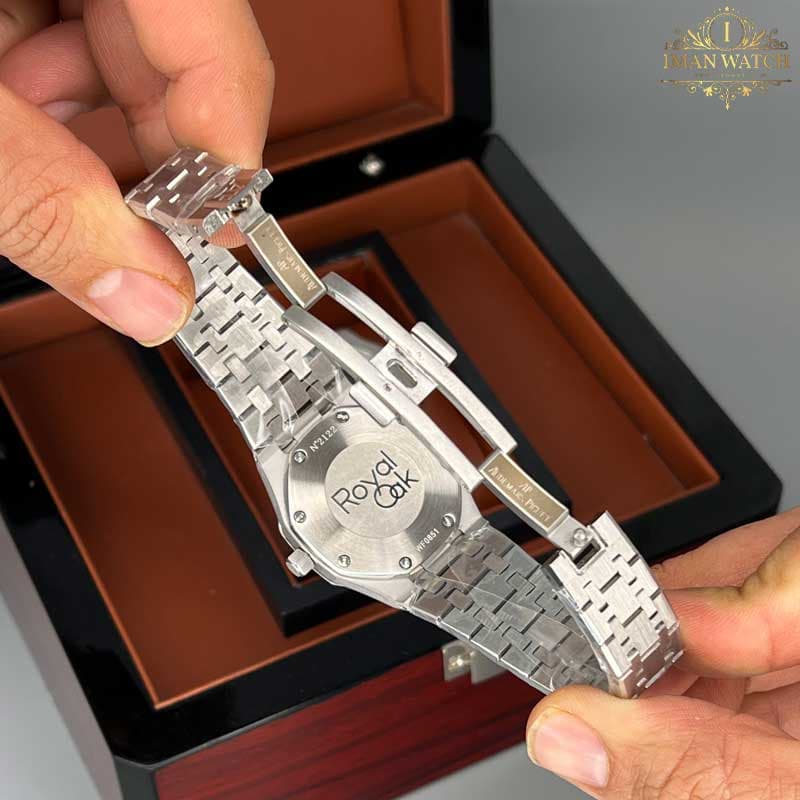 ساعت اودمار پیگه ست نقره ای صفحه سرمه ای Audemars piguet 3292 — تصویر ۴