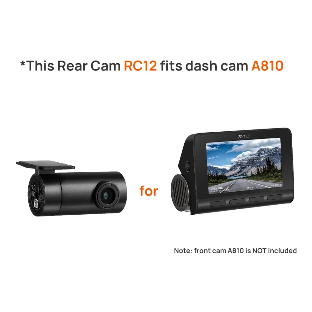 دوربین عقب خودرو مدل 70mai RC12 مخصوص دوربین a810 — تصویر ۲