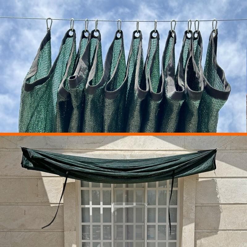 شید سایبان 80درصد 3در5 با دوردوزی و حلقه — تصویر ۶