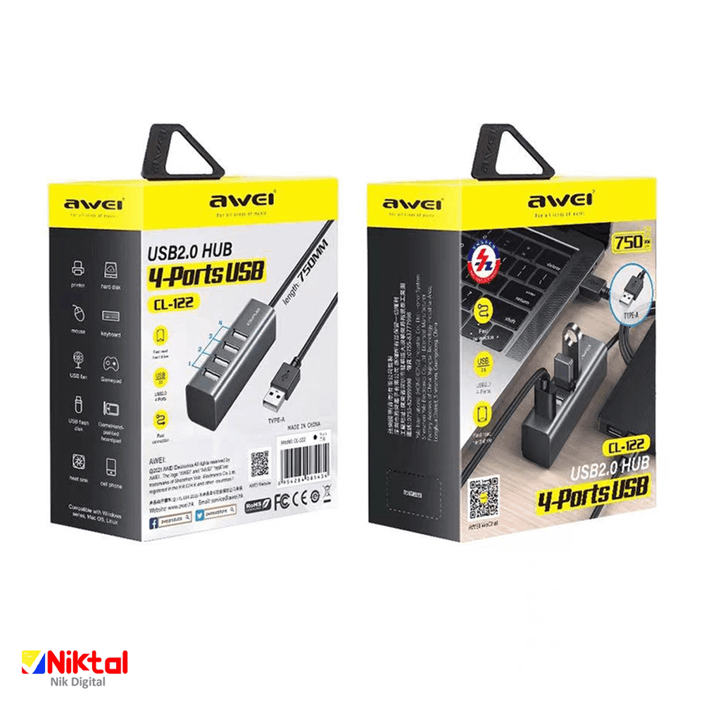 هاب 4 پورت اوی مدل cl-122 — تصویر ۲