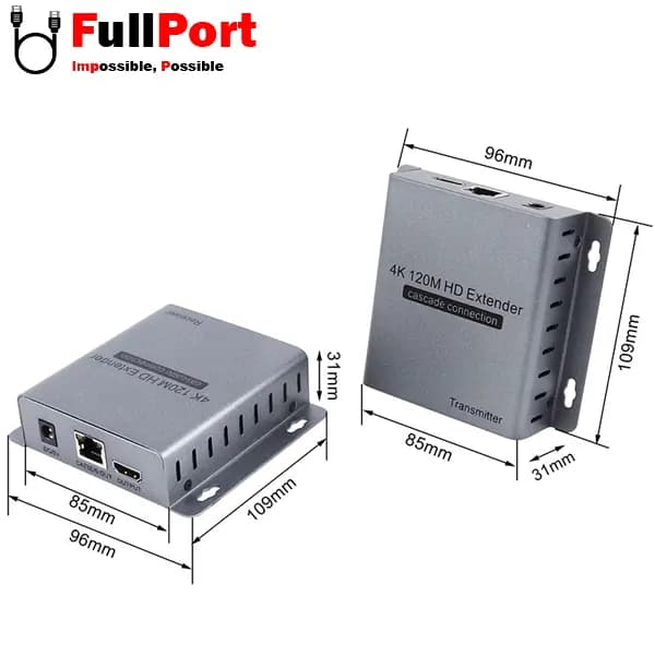 توسعه دهنده HDMI بر روی کابل شبکه کی نت مدل K-EXHDC120 بسته دو عددی — تصویر ۱۲