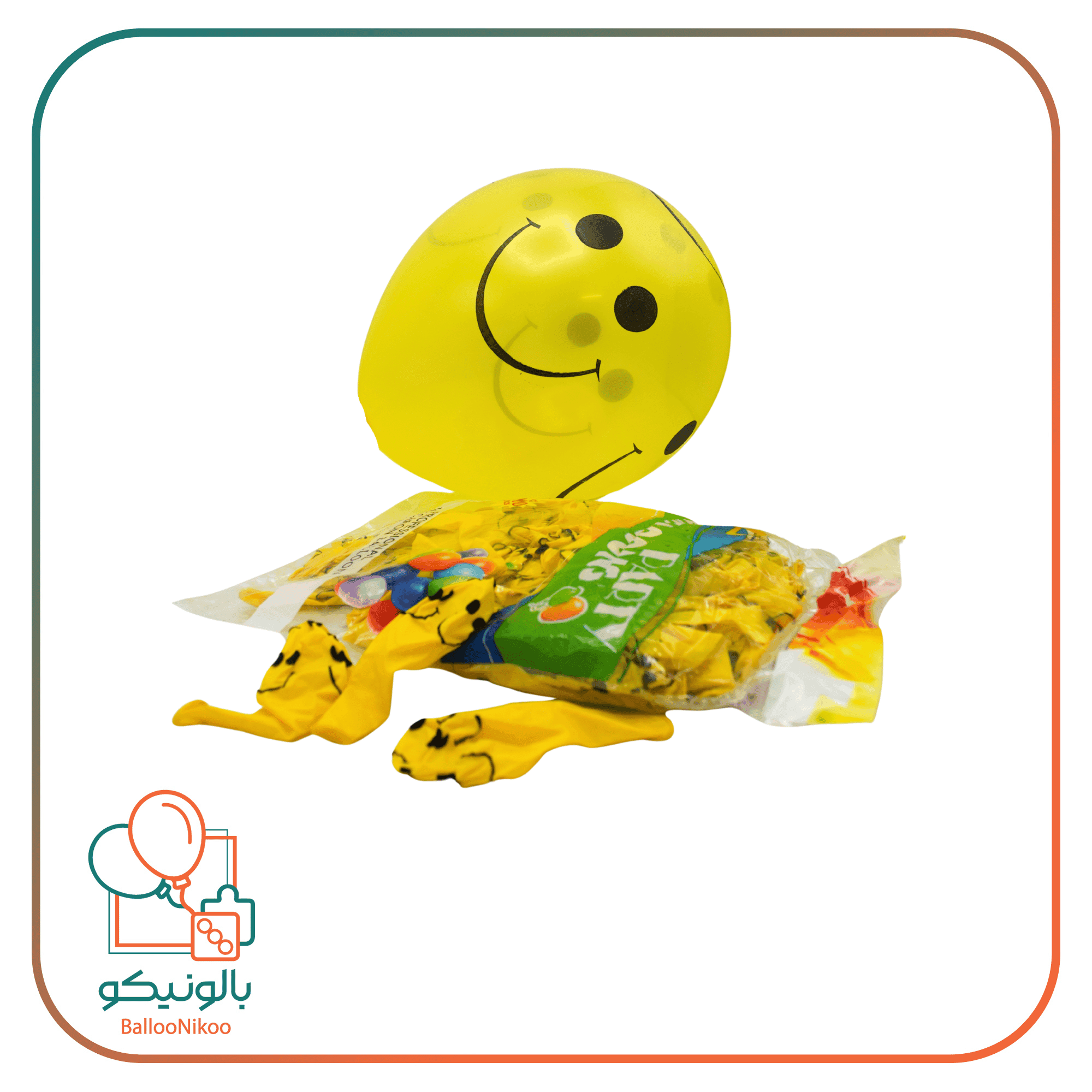 بادکنک چاپی ایموجی لبخند(12inc)