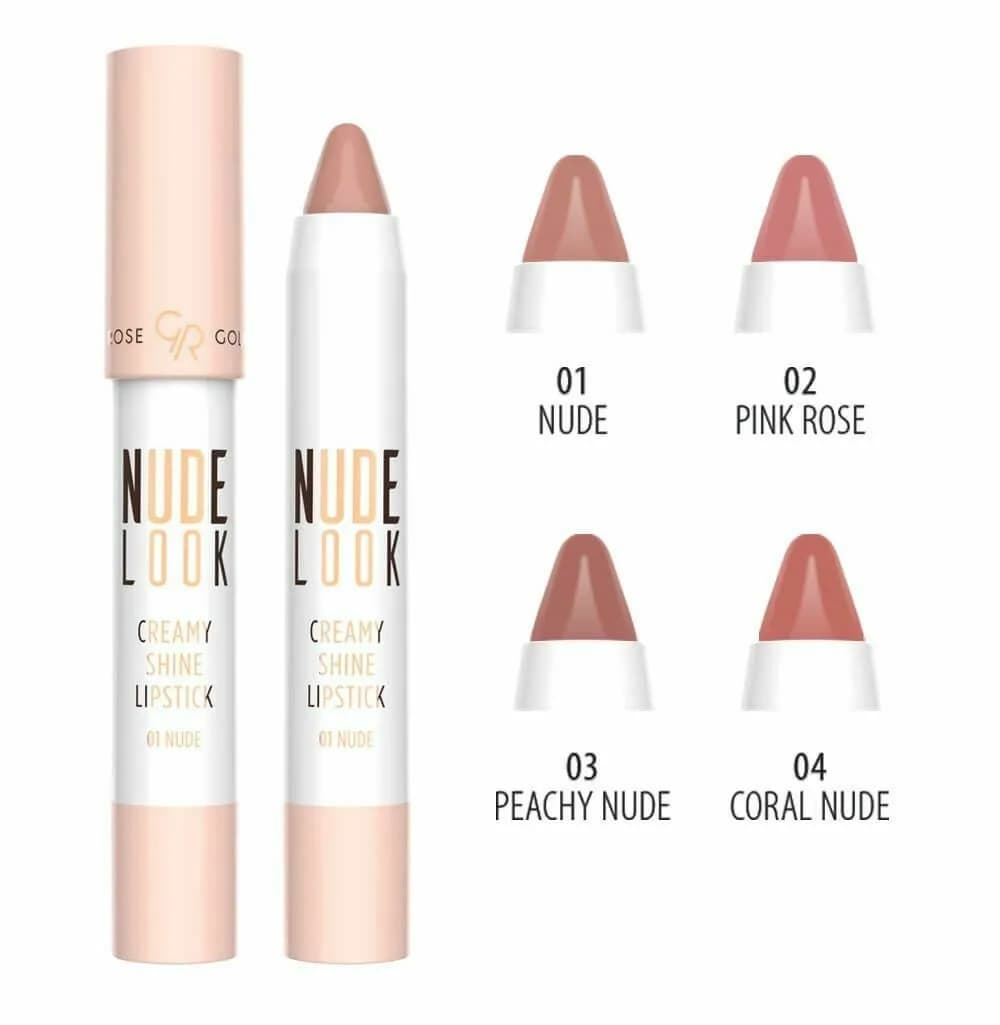 رژ لب مدادی گلدن رز Golden Rose سری Nude Look رنگ 04-Coral Nude — تصویر ۴