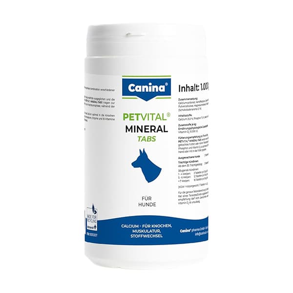 قرص مکمل تقویتی سگ مواد معدنی مینرال کنینا canina وزن 100 گرم