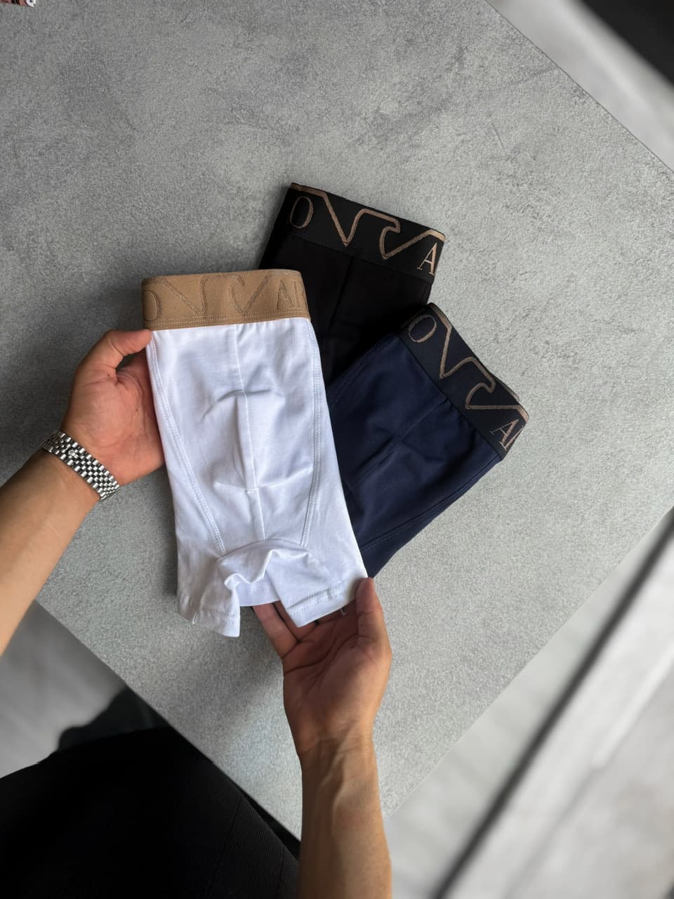 شورت مردانه باکسر Emporio Armani پک سه تایی کد 890 — تصویر ۸