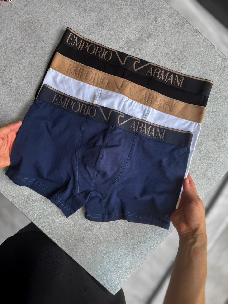شورت مردانه باکسر Emporio Armani پک سه تایی کد 890 — تصویر ۶