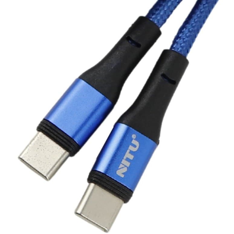 کابل سوپر فست شارژر TYPE C به TYPE C نیتو NITU NC201 طول 2 متر — تصویر ۳
