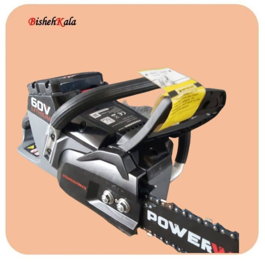 اره زنجیری شارژی POWERWORKS پاور ورکس 60 ولت کد(2)