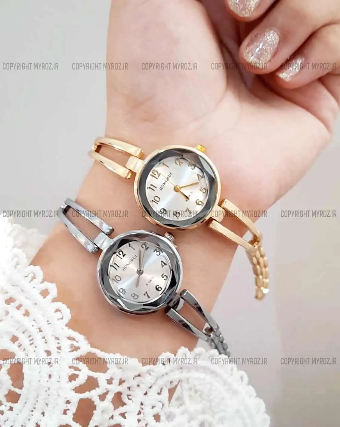 ساعت مچی زنانه هانگری HONGRUI مدل دستبندی کد 2669 — تصویر ۲