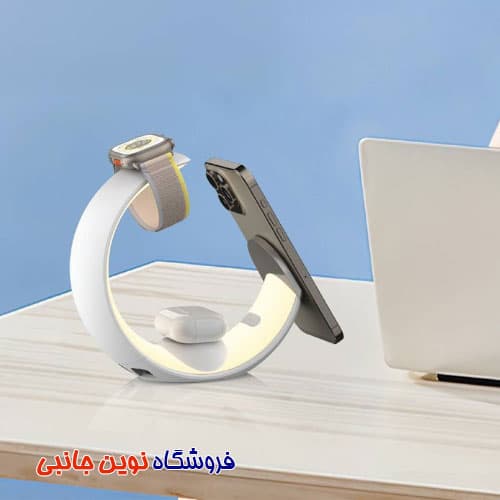 استند شارژر هوشمند وایرلش گرین لاین مدل Moon Charge ا Green Lion Moon Charge 4 in 1 Wireless Charger Compatible With MagSafe (تک/عمده) — تصویر ۳
