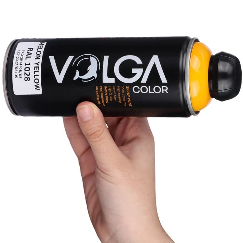 اسپری رنگ زرد Volga Color RAL 1028 400ml — تصویر ۴
