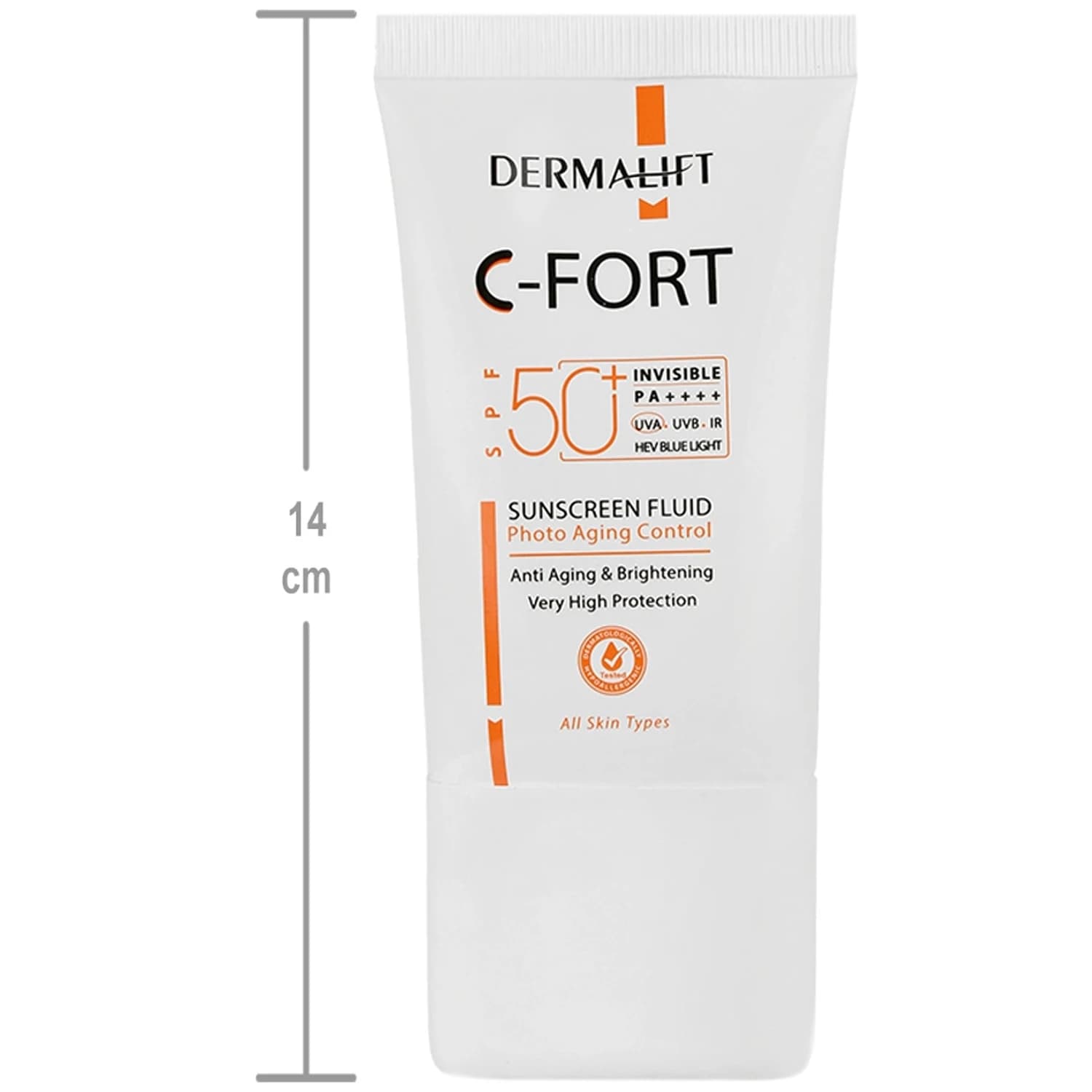 فلوئید ضد آفتاب سی فورت درمالیفت SPF50 حجم 40 میل | Dermalift C Fort SPF50 Sunscreen Fluid — تصویر ۲