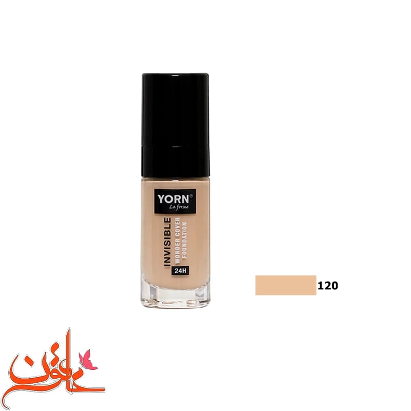 کرم پودر شیشه ای یورن شماره 120 Yorn Foundation Invisible