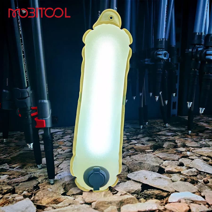 چراغ بادی ضد آب مگنتی پرودو Porodo Lifestyle Inflatable Outdoor Magnetic Tube Light PD-LFST136-WH — تصویر ۳
