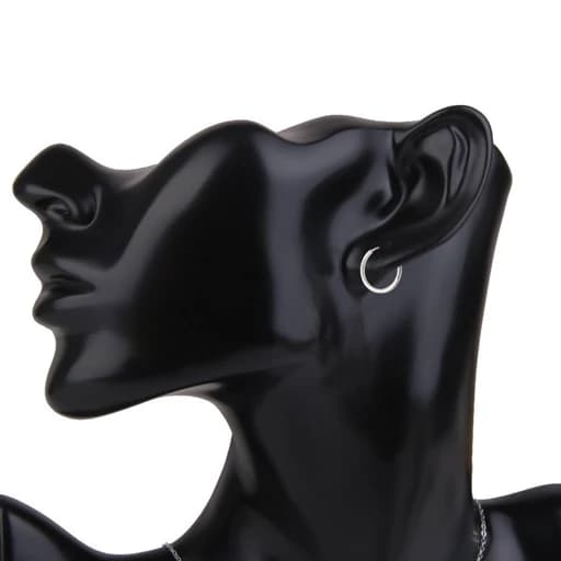گوشواره نقره زنانه و دخترانه مدل حلقه ای ساده قطر 20میل