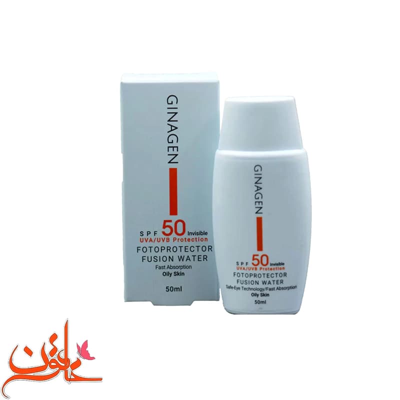کرم ضد آفتاب ژیناژن بی رنگ مناسب پوست چرب SPF50