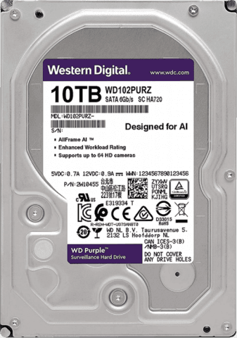 هارد دیسک اینترنال وسترن دیجیتال مدل **Purple 10TB WD102PU — تصویر ۴