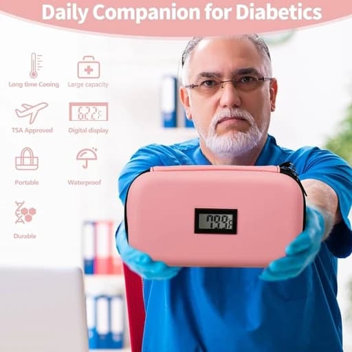 کیف خنک کننده انسولین با صفحه نمایش دیجیتال برند Himduze اورجینال امازون المان — تصویر ۴