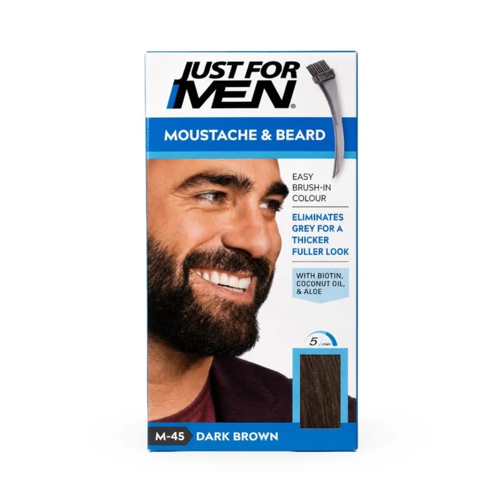 رنگ ریش و سبیل قهوه ای تیره M-45 جاست فور من