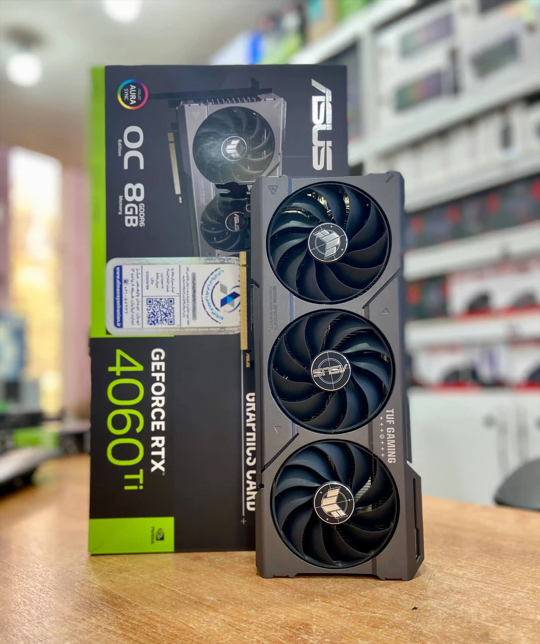 کارت گرافیک ایسوس TUF Gaming RTX 4060 Ti 8GB OC Edition (درحدنو) — تصویر ۲