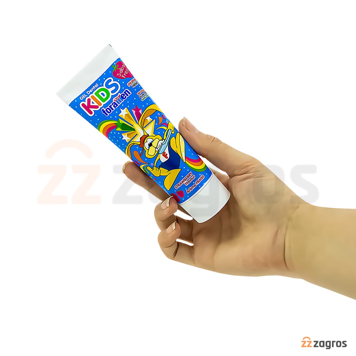 خمیر دندان ژله ای کودک فورامن با طعم توت فرنگی 75 میل — تصویر ۳