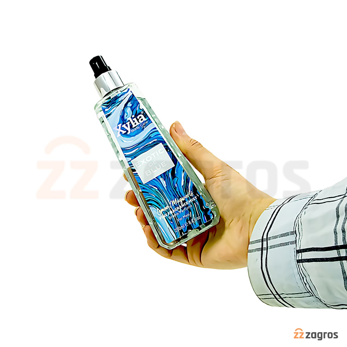 میست بدن و مو مردانه Xylia مدل Exotic De Blue با رایحه لیمو و خاراگوش 250 میل — تصویر ۳