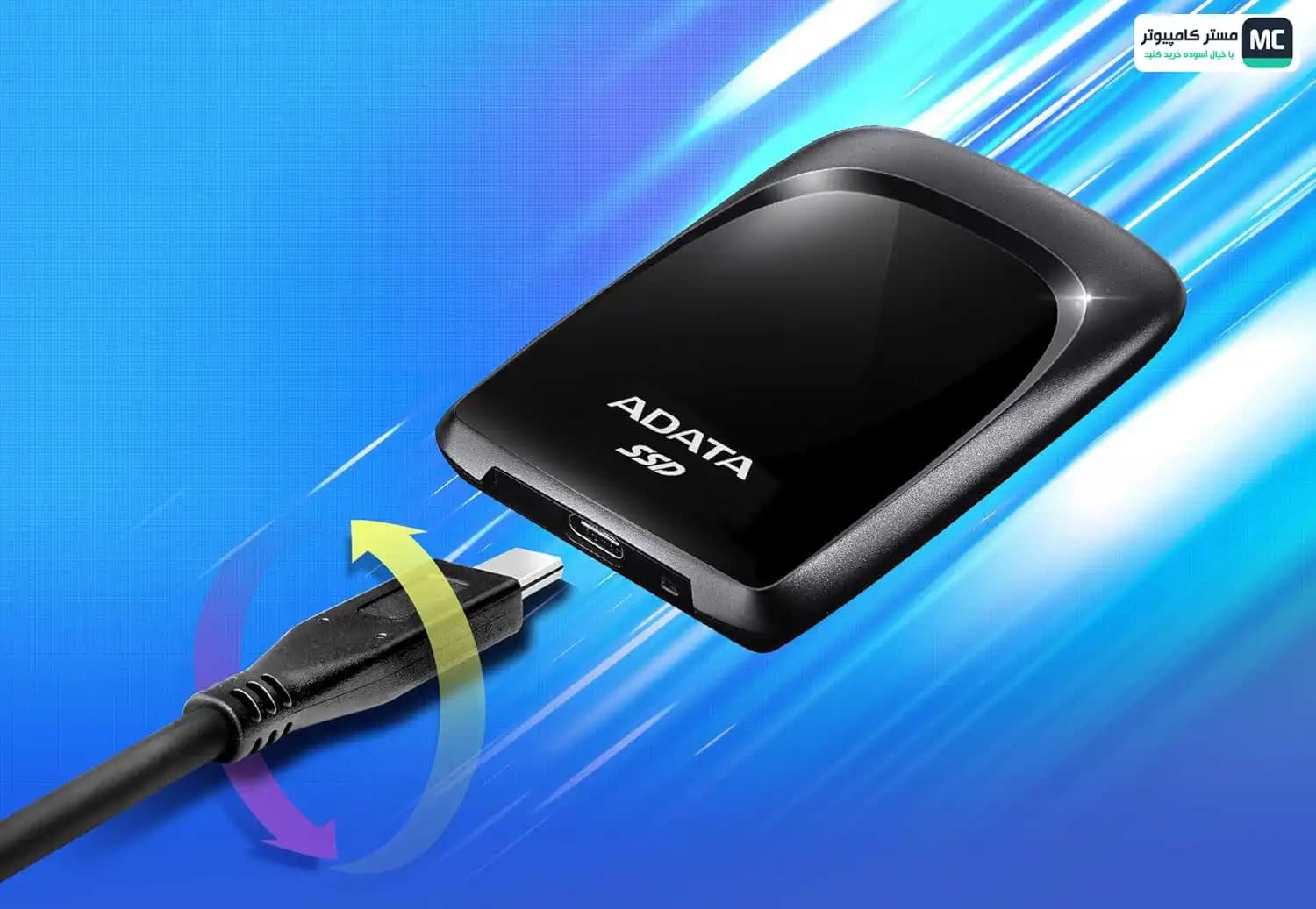 هارد اس اس دی اکسترنال ای دیتا مدل SC680 240GB Black Type-C — تصویر ۳