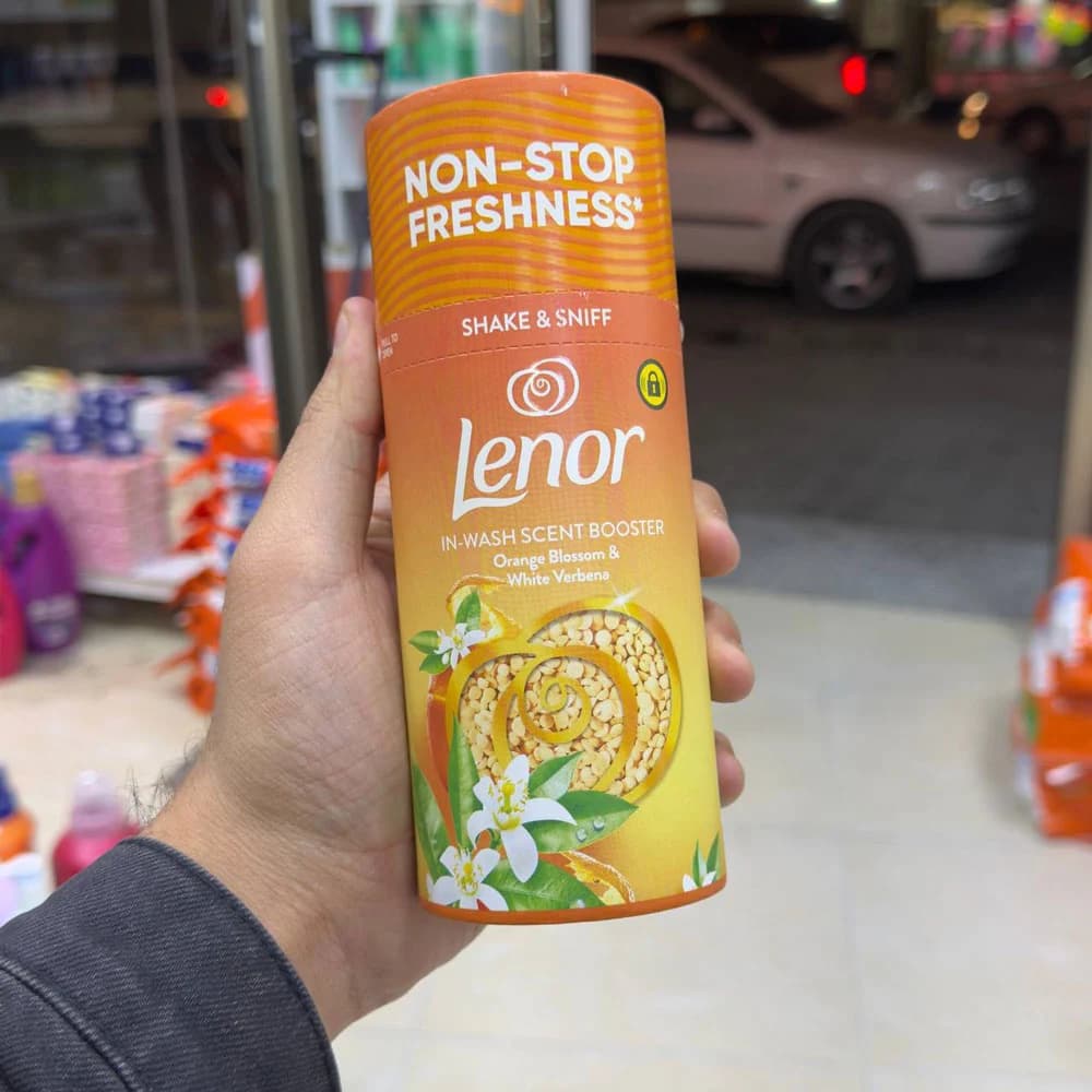 دانه های خوشبو کننده لباس لنور Lenor رایحه Orange Blossom and Wihte Verbena حجم 155 گرم — تصویر ۷