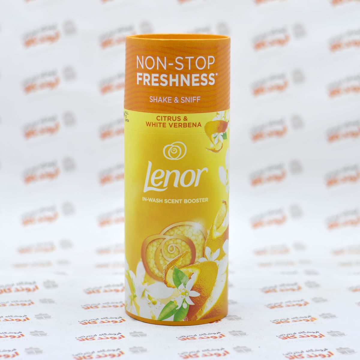 دانه های خوشبو کننده لباس لنور Lenor رایحه Orange Blossom and Wihte Verbena حجم 155 گرم — تصویر ۴