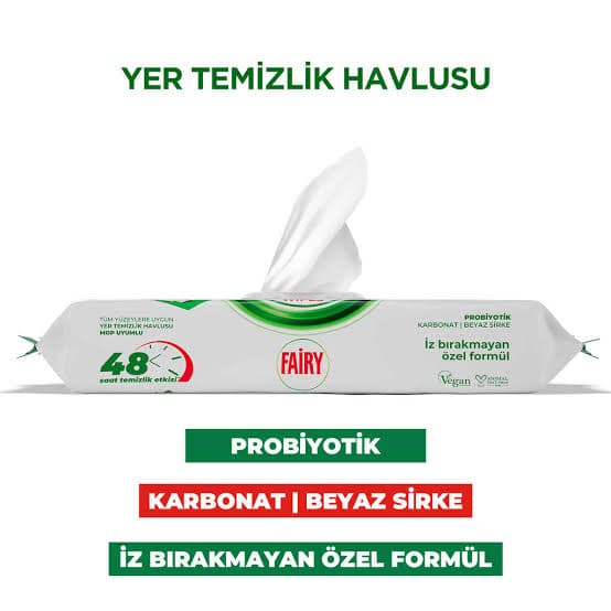 ست پاک کننده فیری FAIRY رایحه پودر صابون دستمال طی + دستمال چند منظوره سطوح 50+100 برگی — تصویر ۴