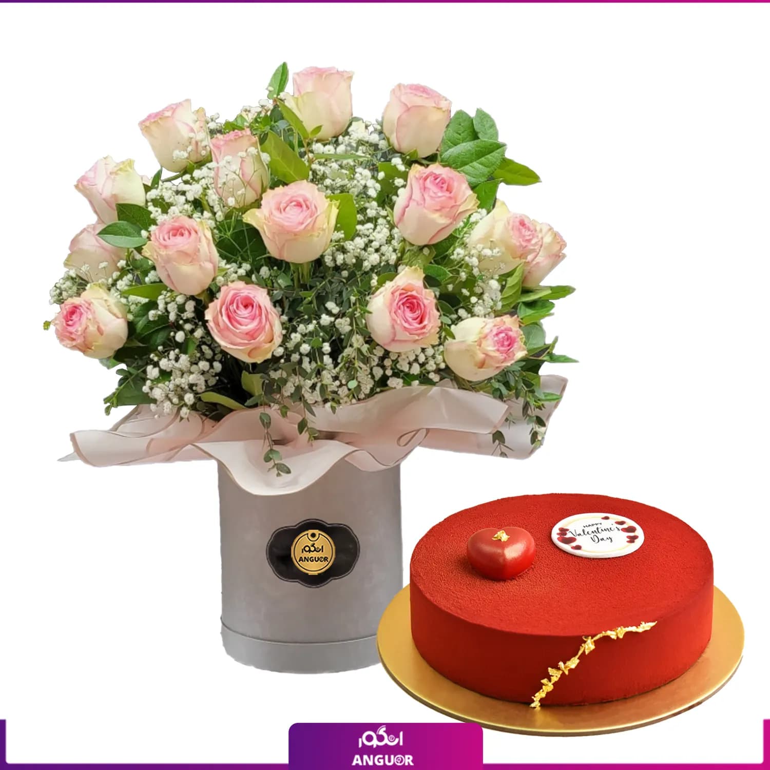 Box of pink roses (طرح بین الملل کلاسیک) — تصویر ۳