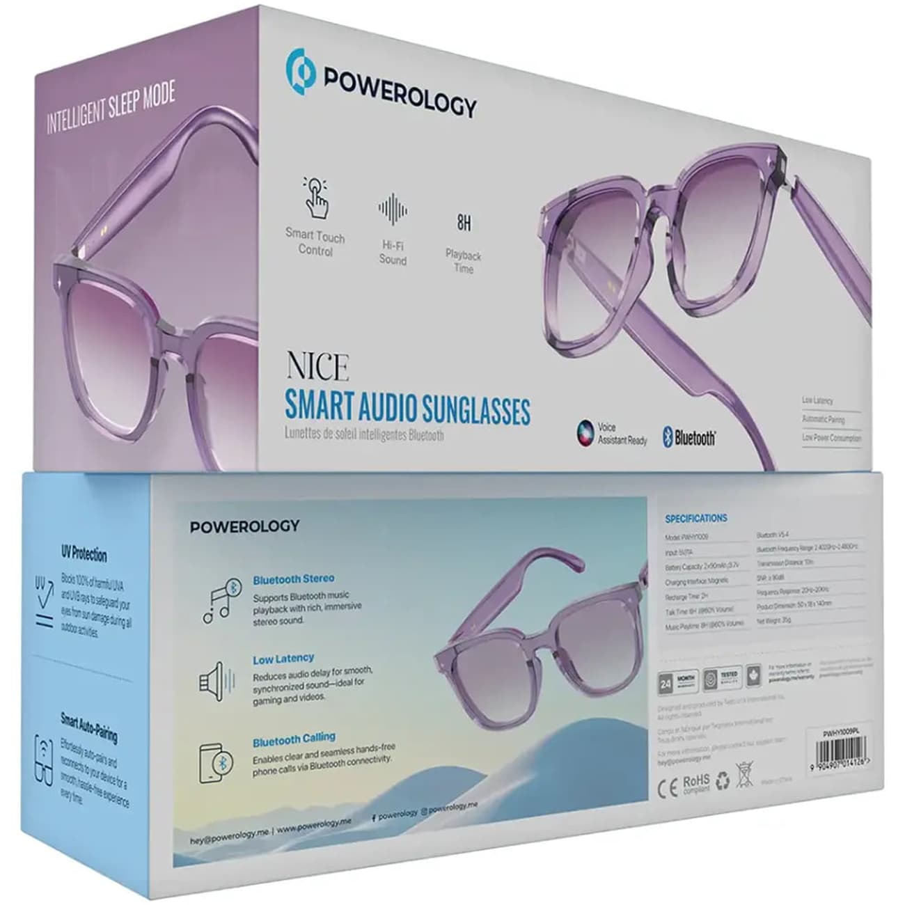 عینک هوشمند پاورولوژی Powerology Nice Smart Audio Sunglasses PWHY1009PL — تصویر ۲