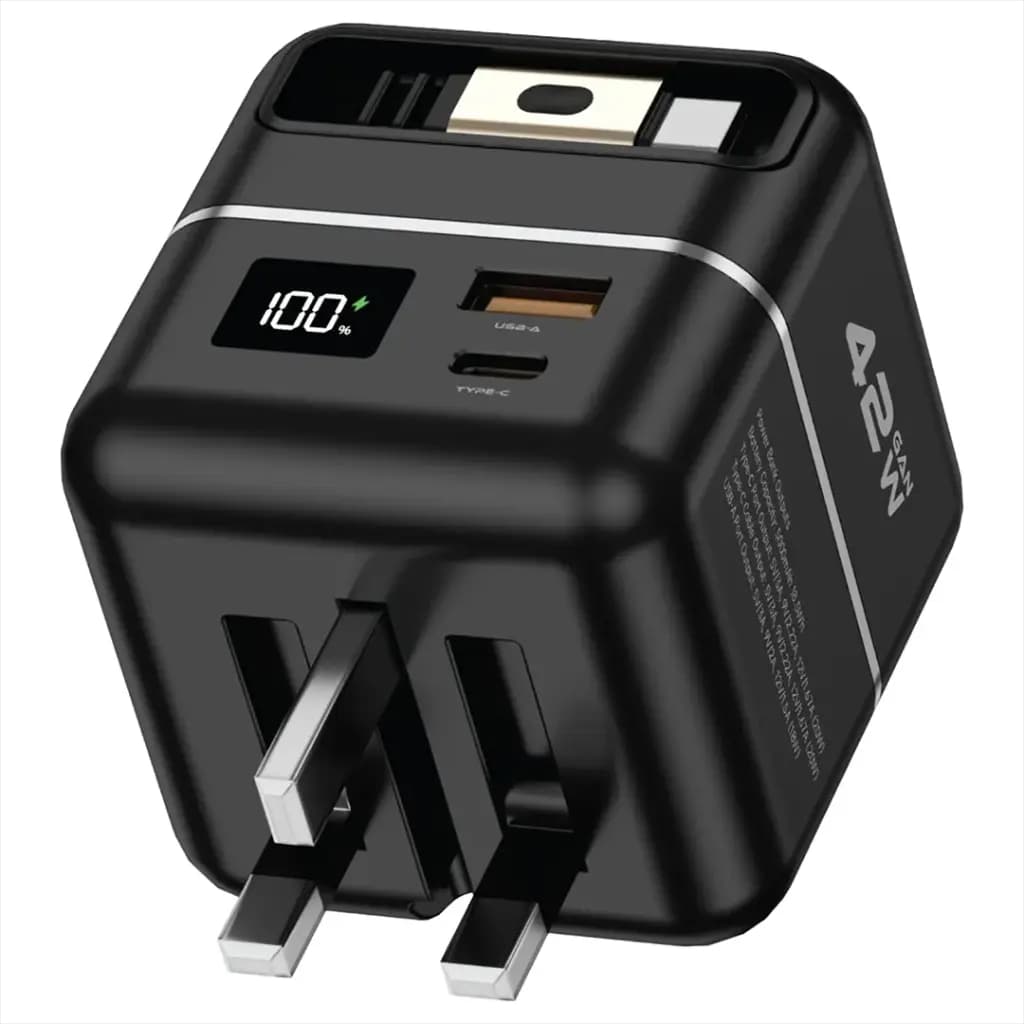 شارژر گرین لاین GaN 42W با پاوربانک 5000mAh مدل GNGAN42PB10