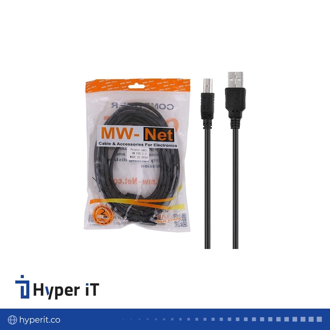 کابل پرینتر 5 متری – MW-Net USB 2.0 — تصویر ۲